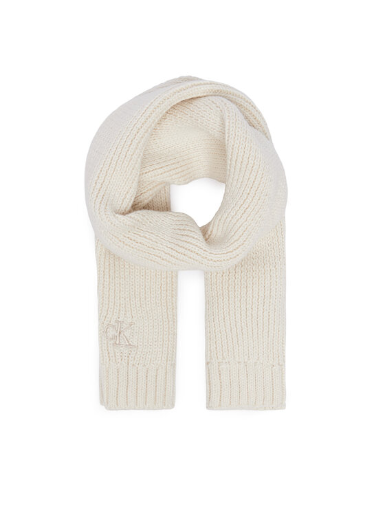 Calvin Klein Jeans Calvin Klein Jeans Set Fular și Căciulă Knitted Scarf Beanie Giftbox LVCKFJP00N Crem