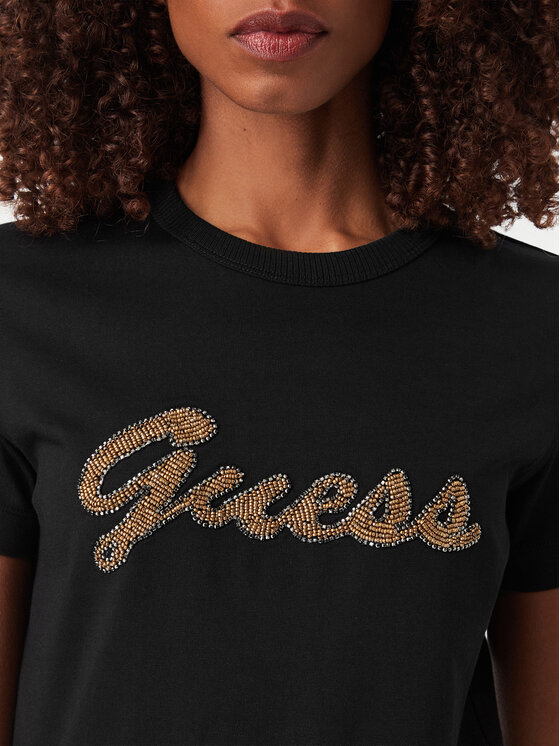 Guess Guess T-shirt W6YI29 K4348 Crna Regular Fit