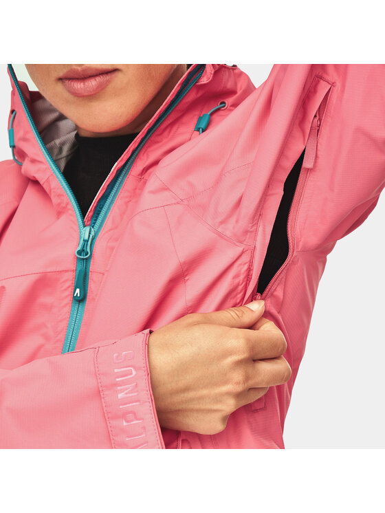 Alpinus Alpinus Kurtka przeciwdeszczowa Rocchetta Różowy Active Fit