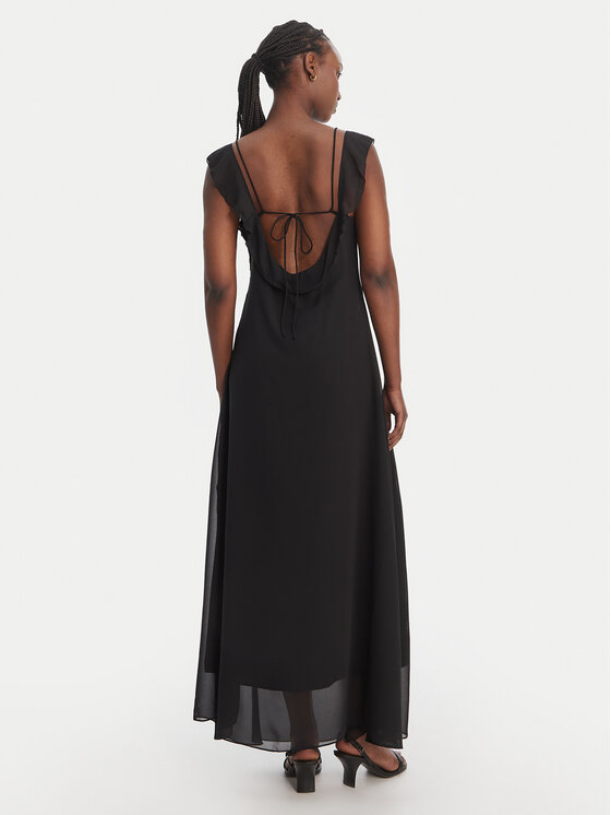 Eleh Eleh Sommerkleid SS260337 Schwarz Regular Fit