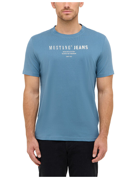 Mustang Mustang T-Shirt Style Austin Niebieski Regular Fit