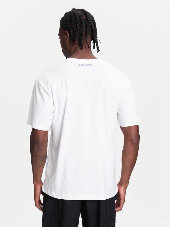 Pepe Jeans Pepe Jeans Тишърт Red Bull Racing History RM500020 Бял Regular Fit