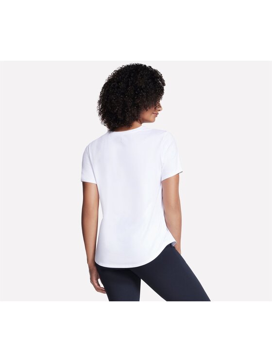 Skechers Skechers T-Shirt TS104-WHT Biały Regular Fit