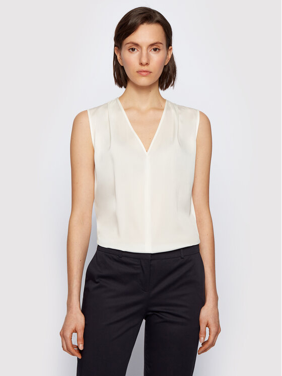 Boss Bluză Iemilyne 50451281 Alb Regular Fit 50451281 imagine noua