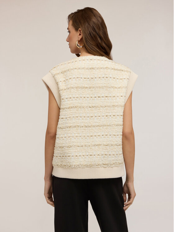 Motivi Motivi Cappotto invernale L018W000034N011 Crema Regular Fit