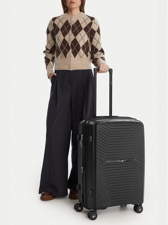 Beverly Hills Polo Club Valiză medie CEO-BHPC-WAL-007-M Negru