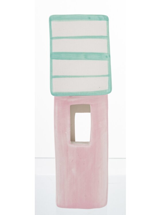 MIAhome MIAhome Lampion Ceramiczny domek GILLI Różowy