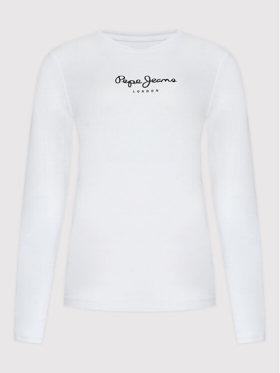 Pepe Jeans Pepe Jeans Majica New Virginia PL505203 Bijela Slim Fit