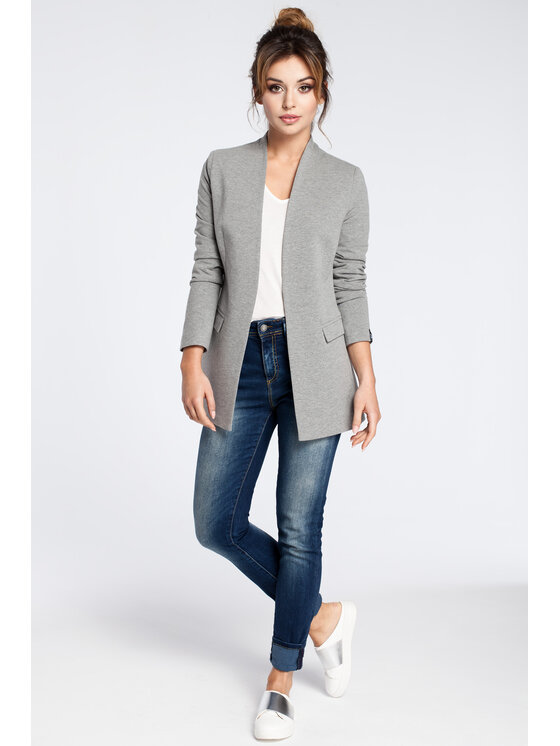 BeWear BeWear Marynarka B030 Szary Active Fit