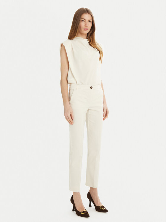 Marella Marella Chinos kelnes Irlanda 2515131021 Balta Slim Fit