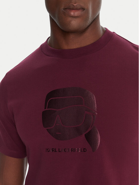 KARL LAGERFELD KARL LAGERFELD T-krekls 755032 554221 Bordo Regular Fit
