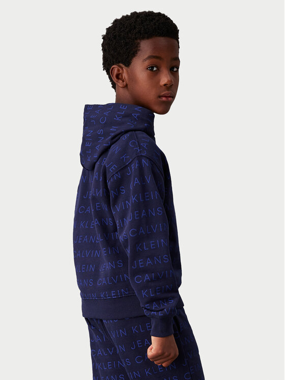 Calvin Klein Jeans Calvin Klein Jeans Džemperis Ckj Aop Hoodie IB0IB02322 Tamsiai mėlyna Regular Fit