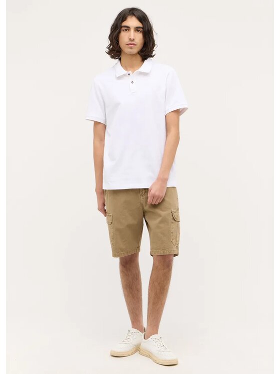 Mustang Mustang Pantaloncini di tessuto CHICAGO SHORTS Z Beige Regular Fit