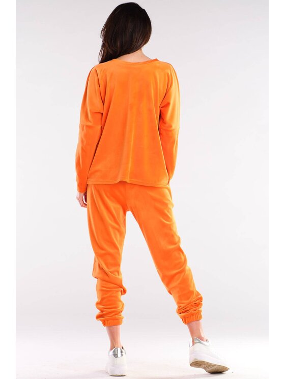 Awama Awama Bluzka A417 Pomarańczowy Basic Fit