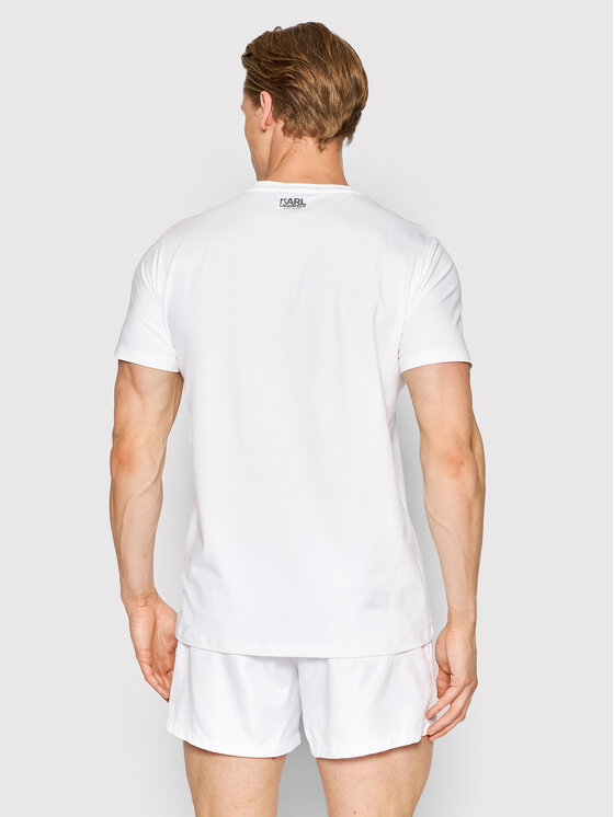 KARL LAGERFELD KARL LAGERFELD T-shirt Rue St Guillaume KL22MTS02 Bianco Regular Fit
