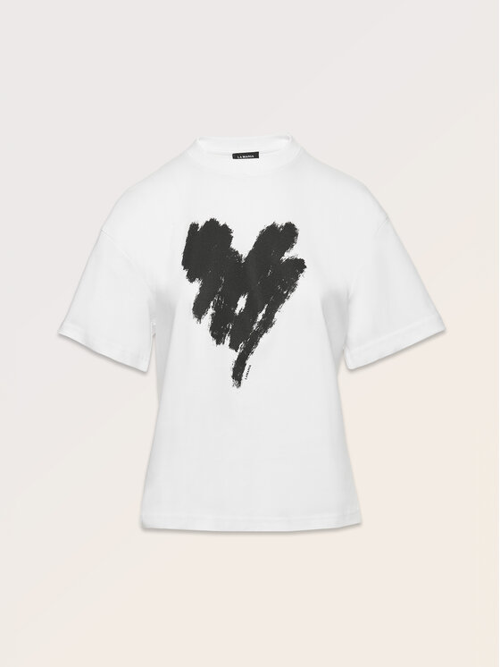 La Mania La Mania Bluzka SANDER Biały Classic Fit