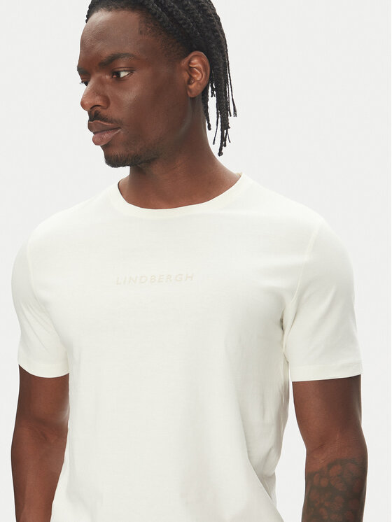 Lindbergh Lindbergh Тишърт 30-400200 Екрю Relaxed Fit