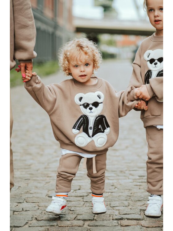 Bejbi Story Bejbi Story Bluza Jackson Teddy Brązowy Oversize
