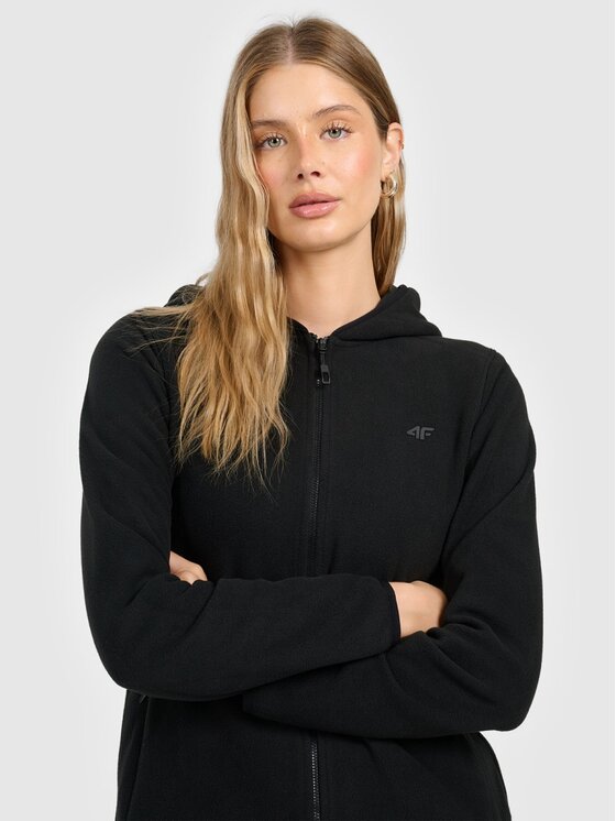 4F 4F Felpa di pile 4FRAW25TFLEF495-20S Nero Authentic Slim Fit