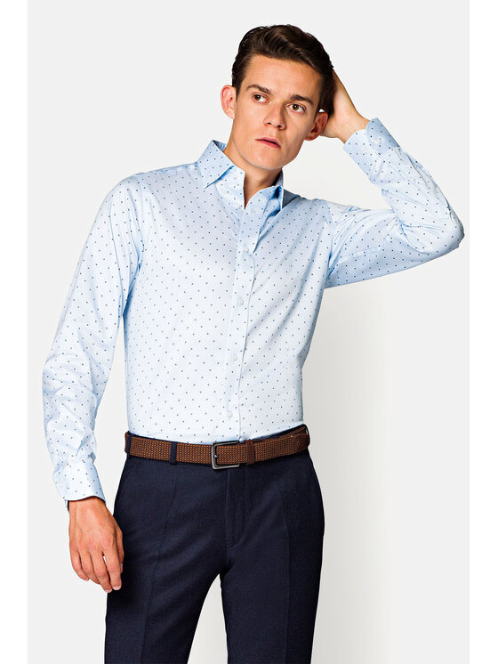 Lancerto Lancerto Koszula Miriam KO073219000016 Błękitny Slim Fit