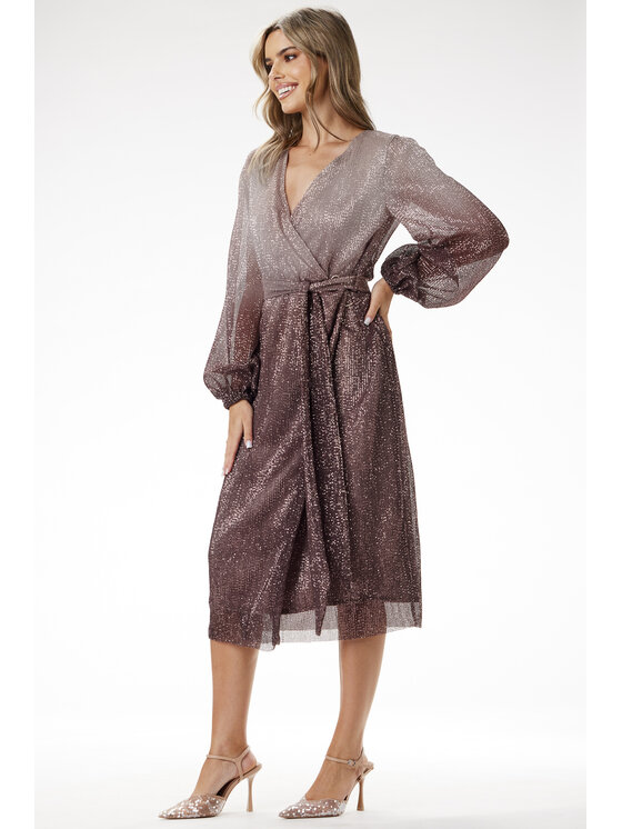 Awama Awama Abito da sera A702 Marrone Basic Fit
