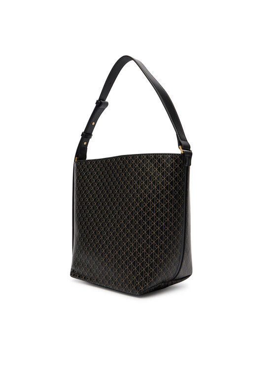 Calvin Klein Calvin Klein Дамска чанта Emblem Aop Medium Bucket LV04F3365G Черен