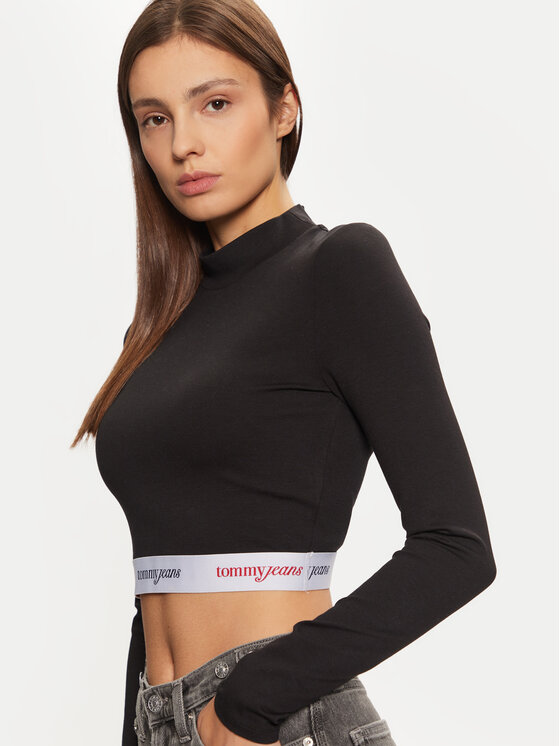 Tommy Jeans Tommy Jeans Bluza DW0DW19510 Črna Slim Fit