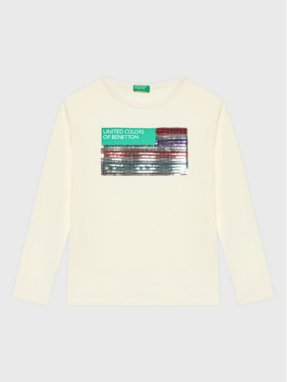United Colors Of Benetton Bluză 3ATNC108H Écru Regular Fit