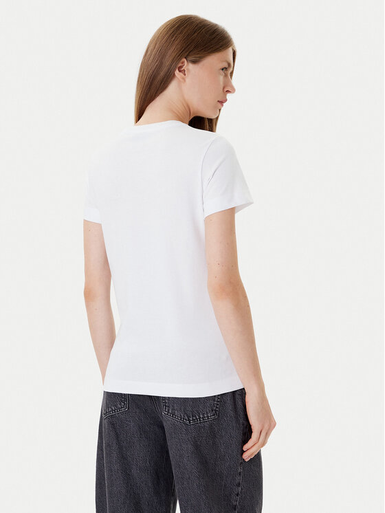PINKO PINKO T-Shirt Bussolotto 100355 A2RD Biały Regular Fit