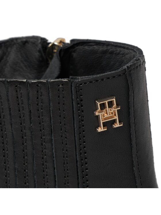 Tommy Hilfiger Tommy Hilfiger Čizme Essential Leather Boot FW0FW07759 Crna