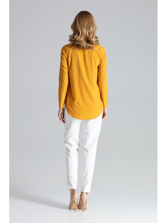 FIGL FIGL Halenka M663 Žlutá Regular Fit