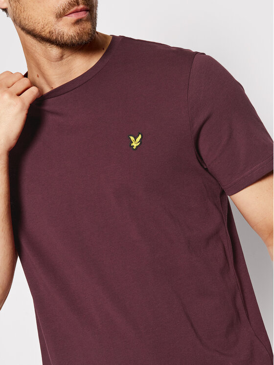 Lyle & Scott Lyle & Scott T-Shirt Plain TS400VOG Bordowy Regular Fit
