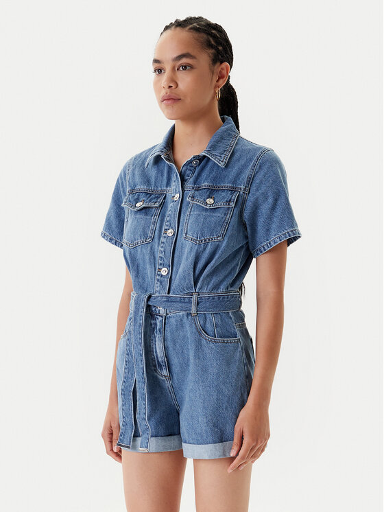 Morgan Morgan Jumpsuit 251-SHELOR Blau Slim Fit