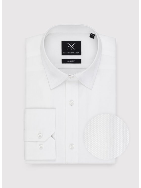 Pako Lorente Pako Lorente Koszula P25SN-1X-020 Biały Slim Fit