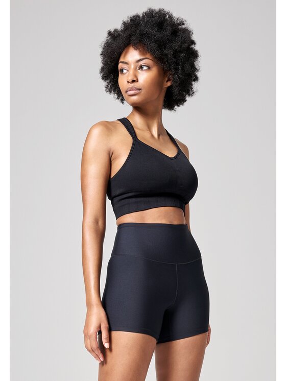 Casall Casall Biustonosz sportowy Seamless Rib Padded Sports Bra Czarny