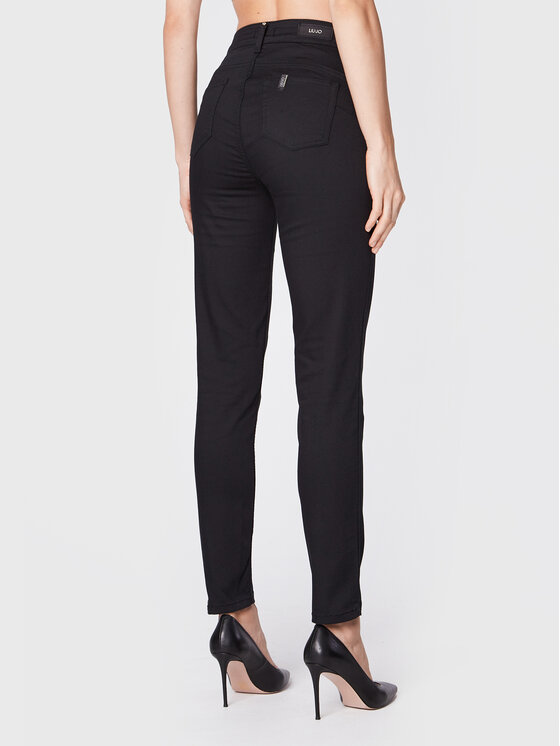 Pantaloni di tessuto WF2356 T7144 Nero Skinny Fit