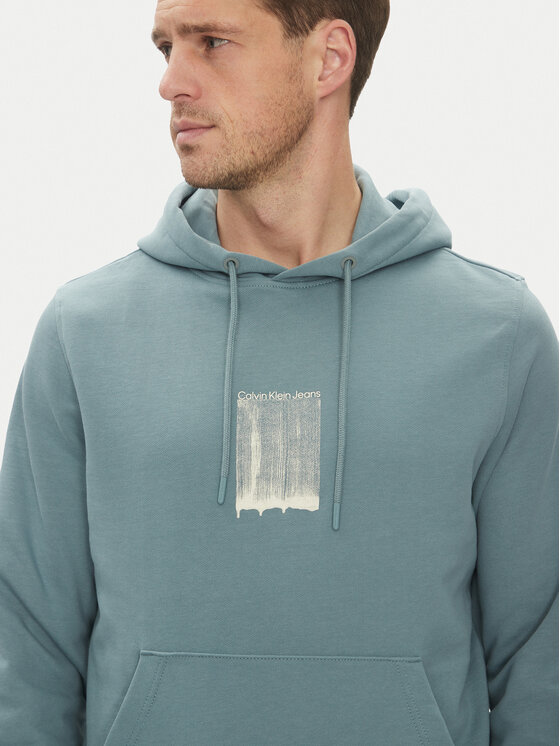 Calvin Klein Jeans Calvin Klein Jeans Bluză Brush Stroke J30J327525 Albastru Regular Fit