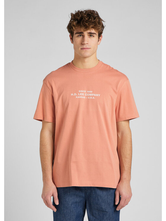 Lee Lee T-shirt LOGO LOOSE TEE Arancione Regular Fit