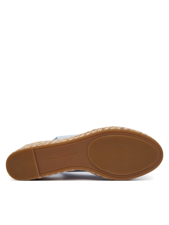 Tommy Hilfiger Tommy Hilfiger Espadrilles Hemp Slingback Wedge Espadrilles FW0FW09472 Világoskék