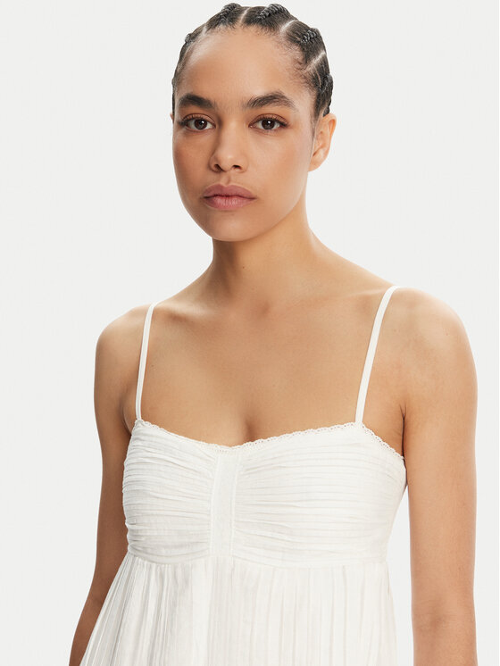 TWINSET TWINSET Sommerkleid 251LM2WDD Weiß Regular Fit