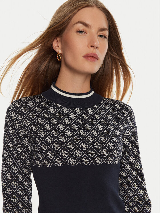 Guess Guess Džemperis W3BR81 Z37K0 Gaiši zils Slim Fit