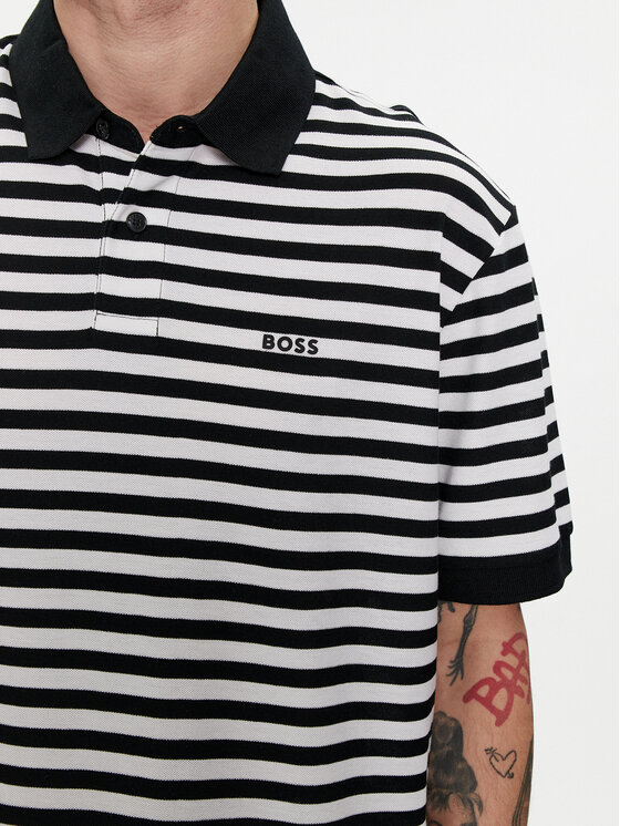 BOSS Boss Polo Palesstripe 50513604 Crna Regular Fit