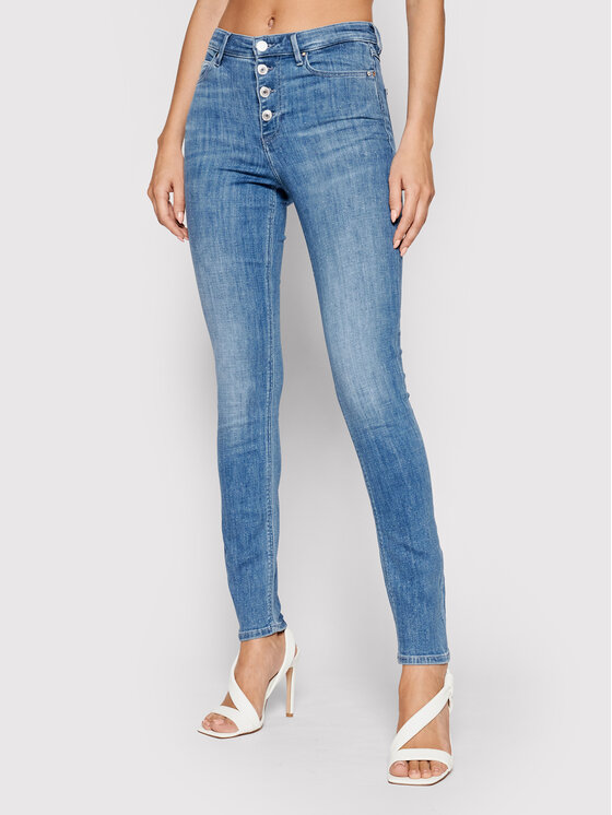 Guess Džinsai 1981 W1RA28 D4AK4 Mėlyna Skinny Fit • Modivo.lt