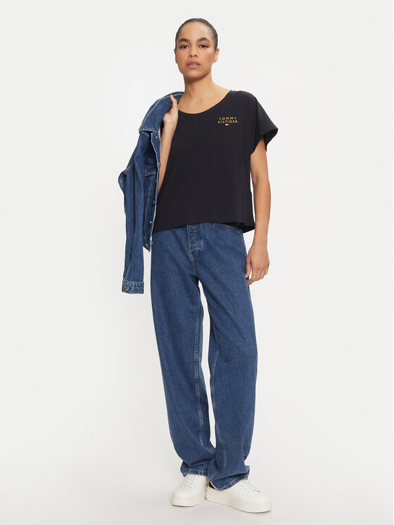 Tommy Hilfiger Tommy Hilfiger T-Shirt UW0UW05570 Σκούρο μπλε Relaxed Fit