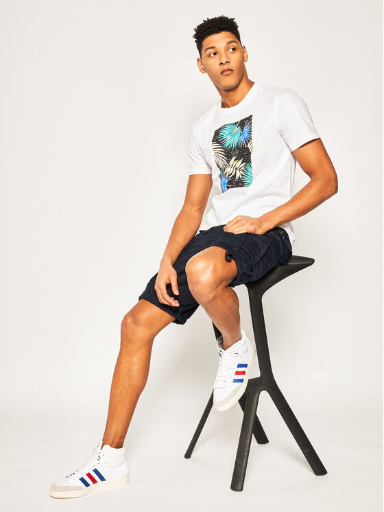 Lee Lee T-Shirt Botanical Print Tee L61IFE01 112113870 Biały Regular Fit