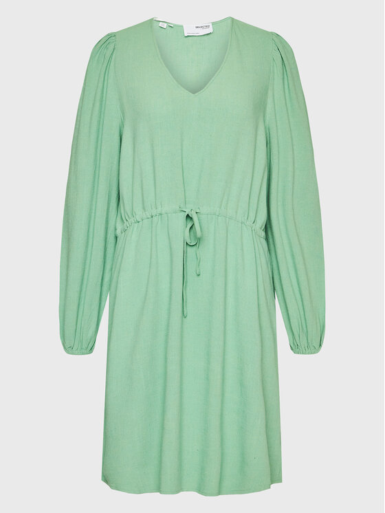 Selected Femme Selected Femme Vestito da giorno 16089064 Verde Regular Fit
