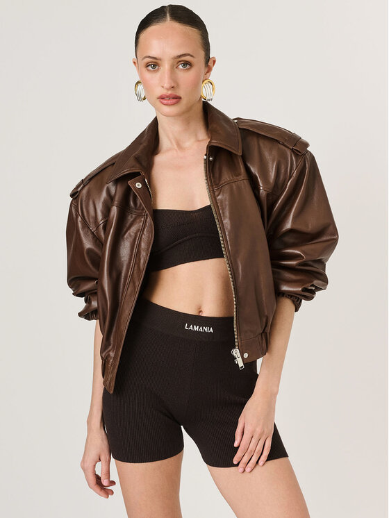 La Mania La Mania Reggiseno top BRANDON Marrone Classic Fit