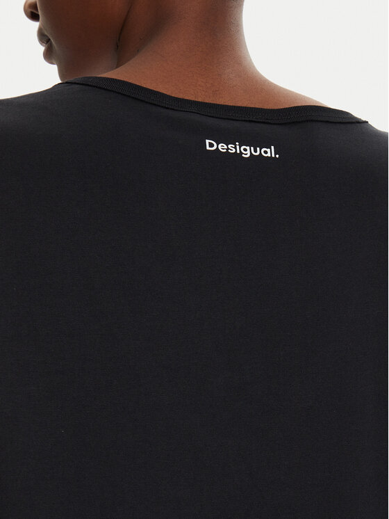 Desigual Desigual T-Shirt Vini 24WWTK41 Černá Regular Fit