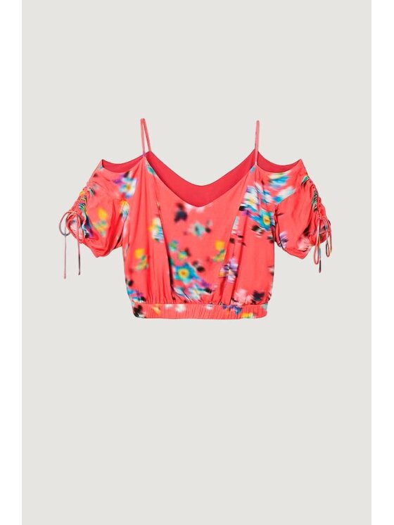 Desigual Desigual Bluzka BLUS BETTY Różowy Short Fit