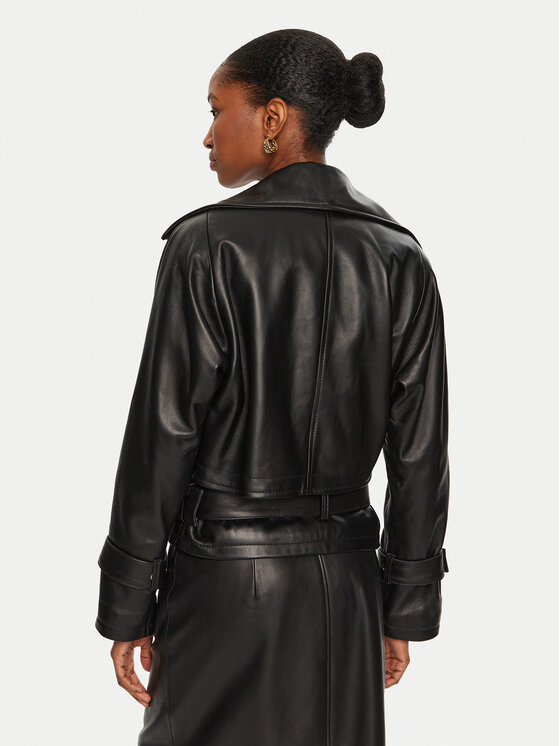 YES LONDON YES LONDON Giacca di pelle NP1992 Nero Regular Fit